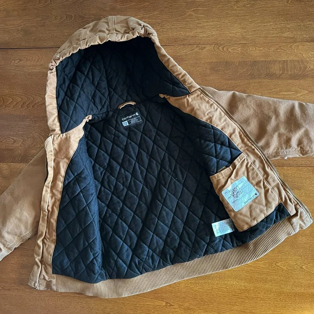 Carhartt tan canvas jacket S 7-8
